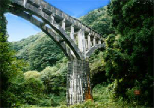 花貫川第一発電所 第3号水路橋(国の登録文化財)